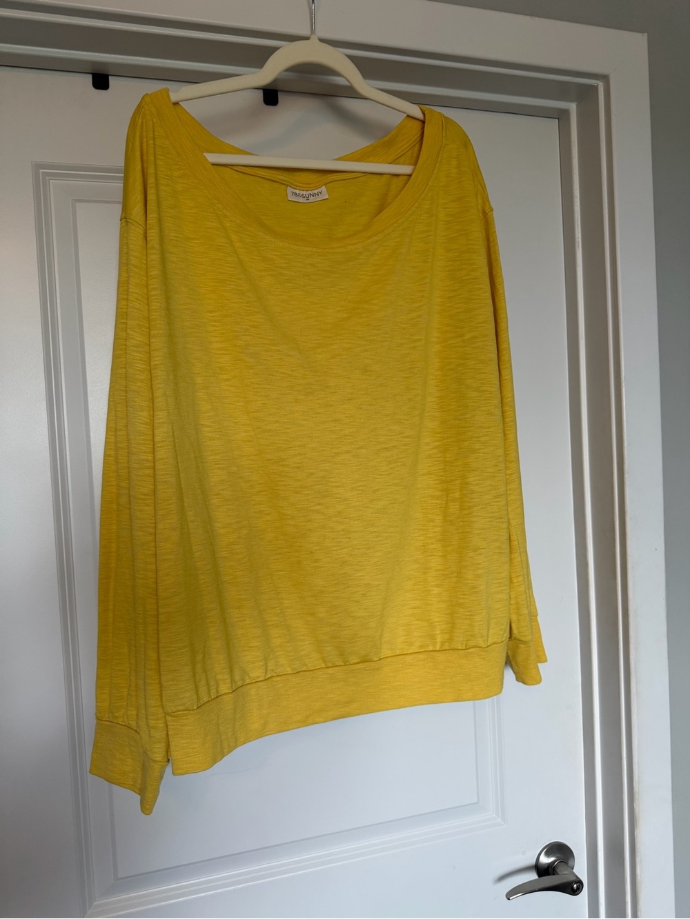 78 & Sunny Yellow Off Shoulder Slouchy Top 2X